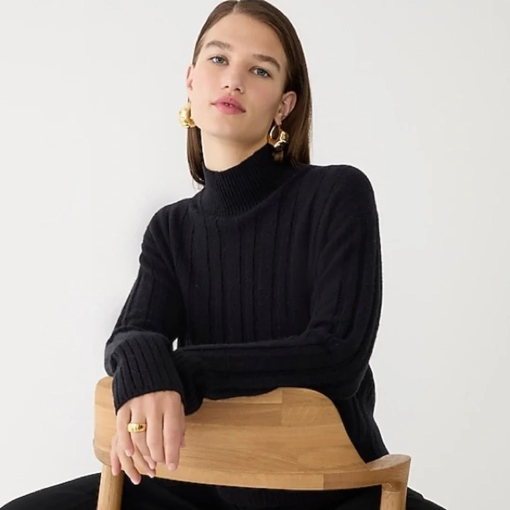 J Crew Ribbed mockneck sweater in Supersoft yarn Item BM209